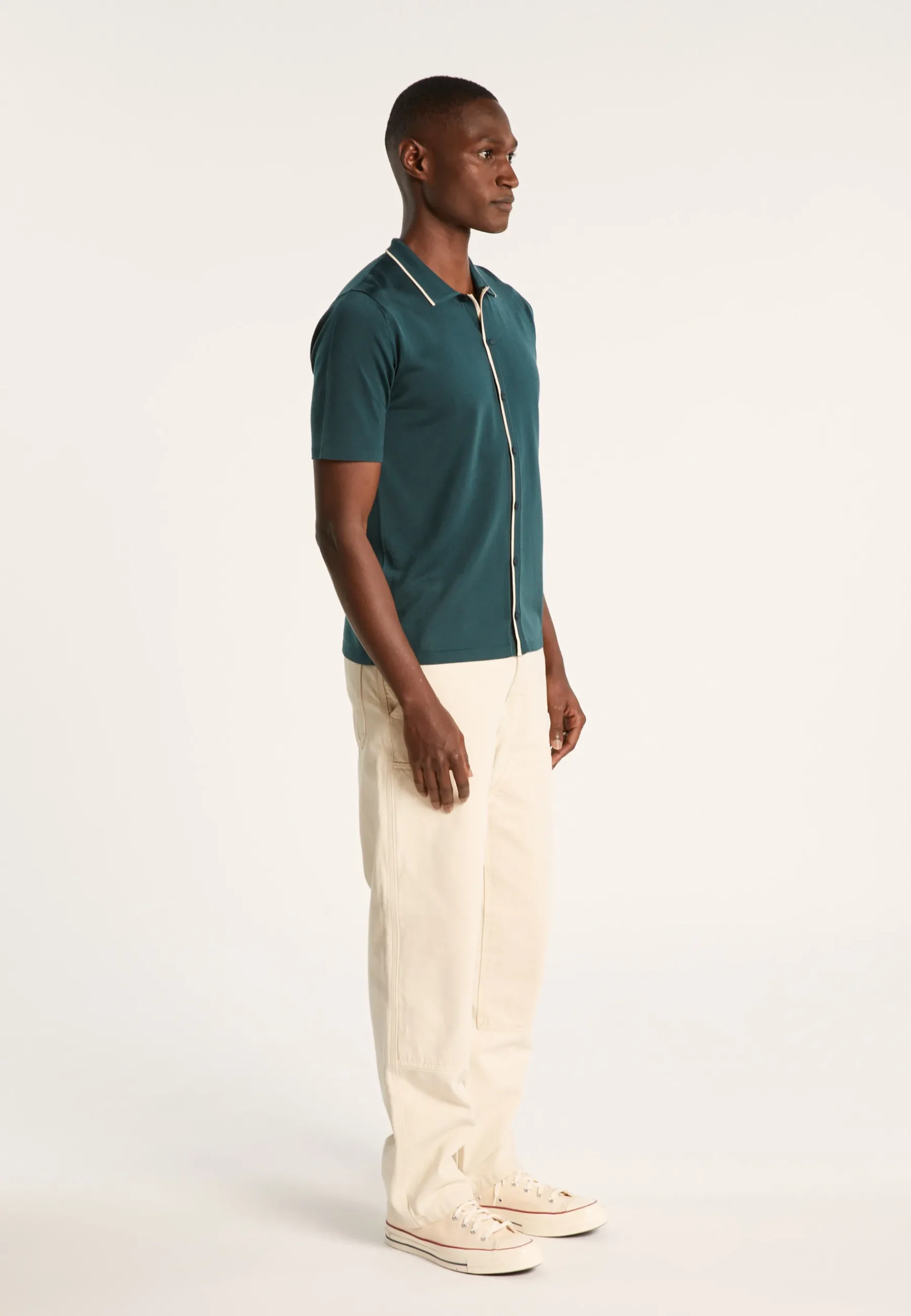 Montagut Le Fil Lumière® | Le Fil Lumière®-Chemise en Fil lumière - Roman 21-Vert foncé