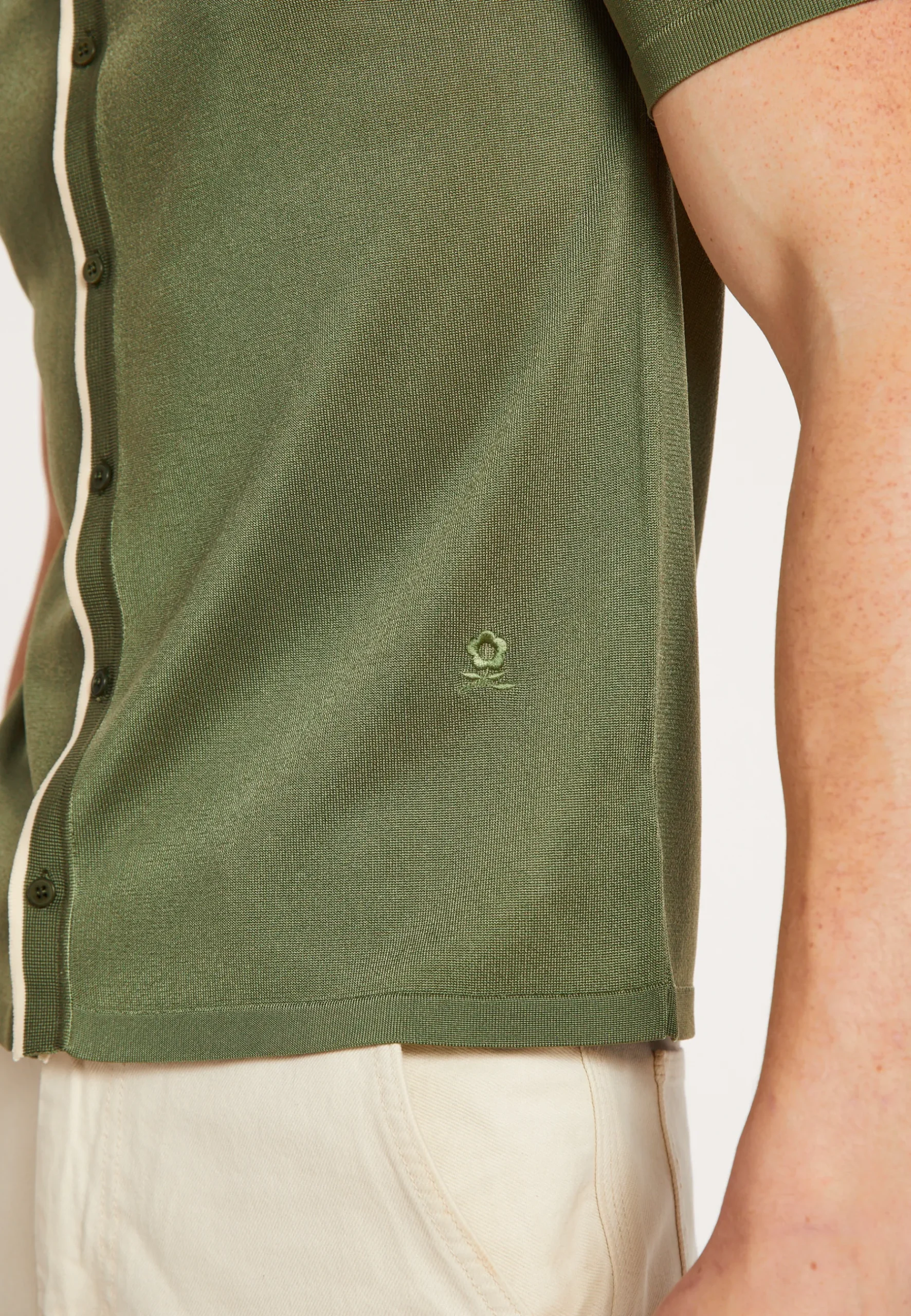 Montagut Le Fil Lumière®-Chemise en Fil lumière - Roman 83-Kaki