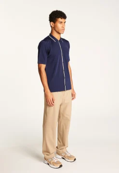 Montagut Chemises-Chemise en Fil lumière - Roman 75-Bleu nuit