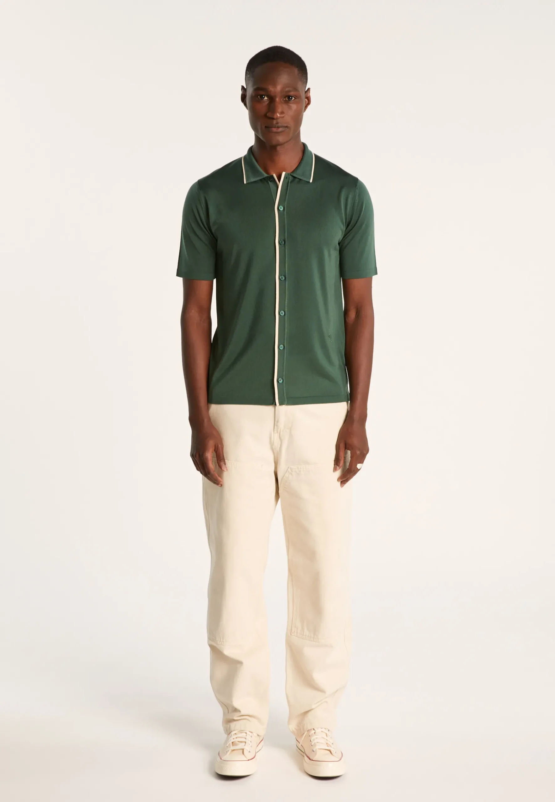 Montagut Le Fil Lumière® | Le Fil Lumière®-Chemise en Fil lumière - Roman 22-Vert moyen