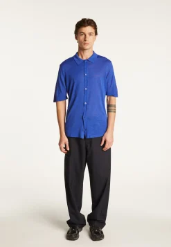 Montagut Chemises-Chemise en laine mélangée - Mirko 48-Bleu roi