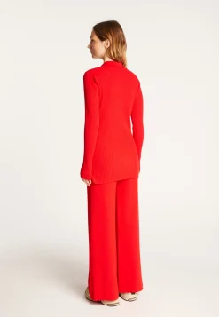 Montagut Vestes Et Cardigans-Chemise en laine mélangée - Reda 52-Rouge