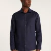 Montagut Chemises-Chemise en lin - Denver 05-Bleu marine