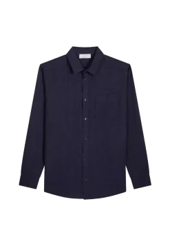 Montagut Chemises-Chemise en lin - Denver 05-Bleu marine