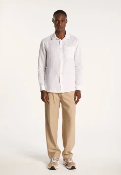 Montagut Chemises-Chemise en lin - Denver 02-Blanc