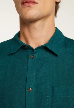 Montagut Chemises-Chemise en lin - Denver 93-Emeraude