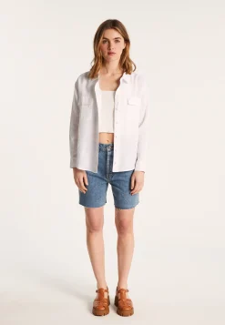 Montagut Chemisiers Et Polos-Chemise en lin - Tonya 02-Blanc