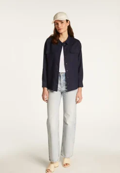 Montagut Chemisiers Et Polos-Chemise en lin - Tonya 05-Bleu marine