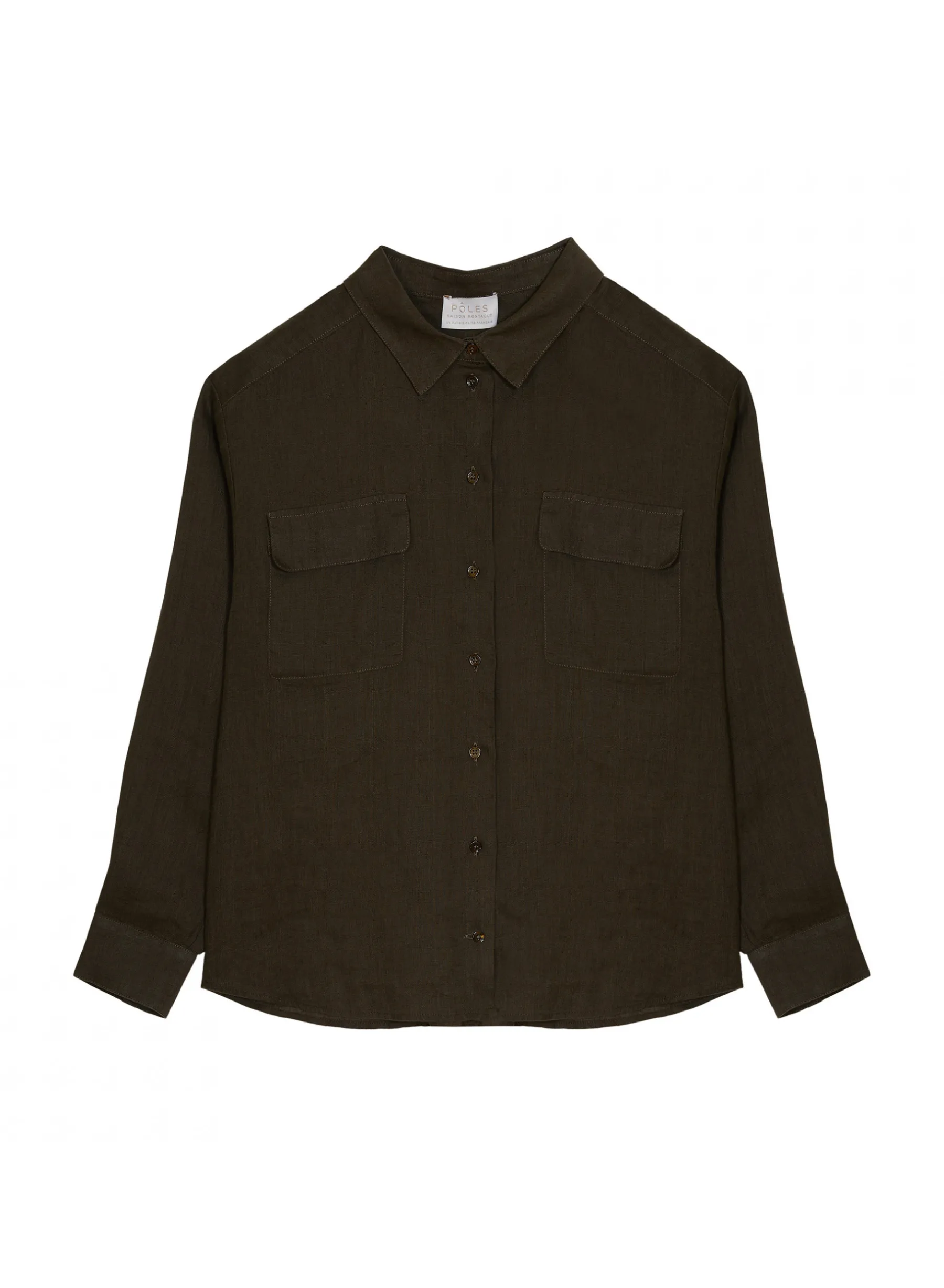 Montagut Chemisiers Et Polos-Chemise en lin - Tonya 83-Kaki