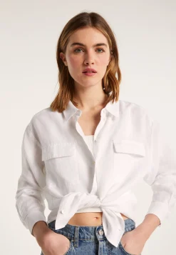 Montagut Chemisiers Et Polos-Chemise en lin - Tonya 02-Blanc