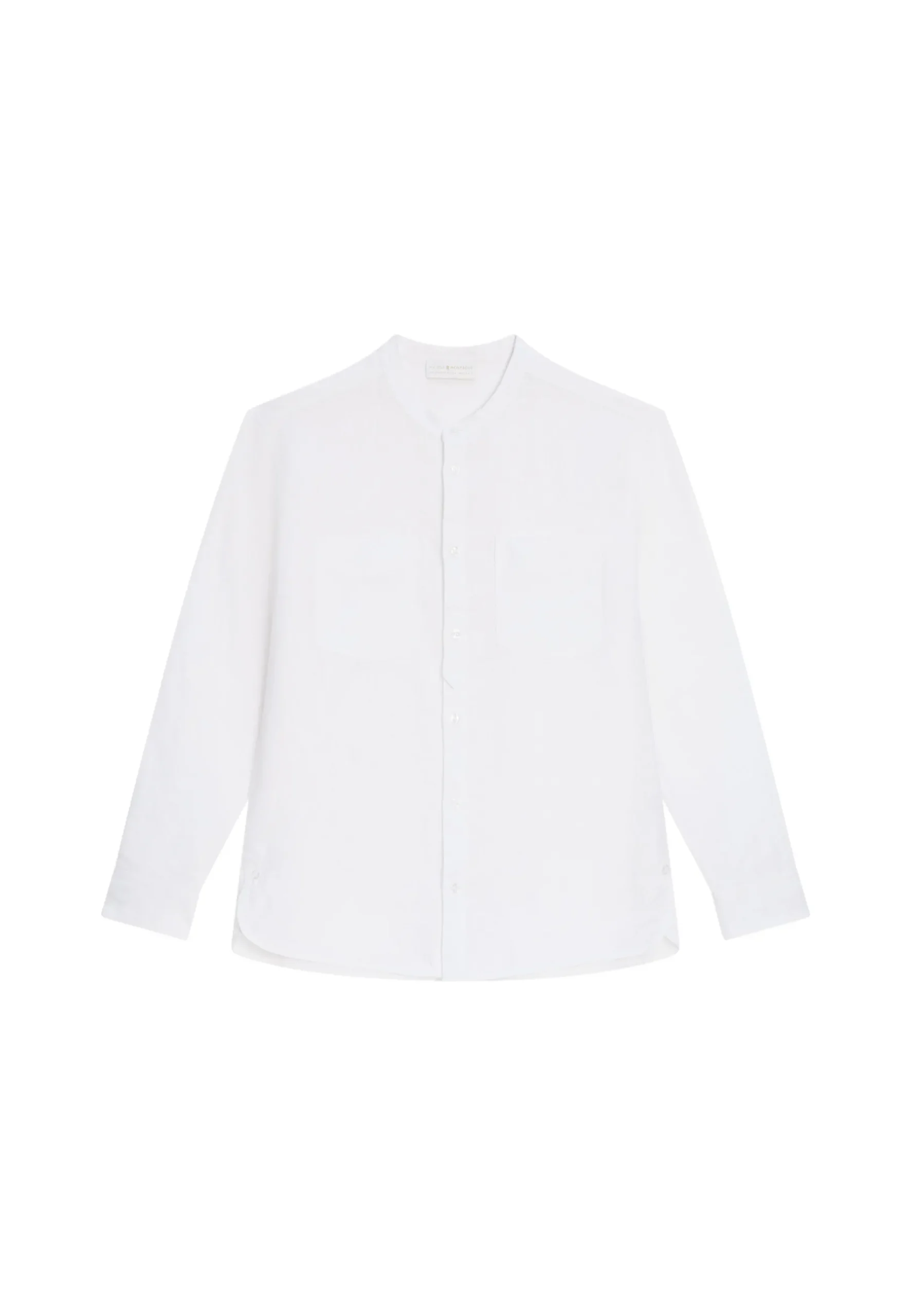 Montagut Chemises-Chemise en lin col tunisien - Dean 02-Blanc