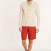 Montagut Chemises-Chemise en lin flammé - Randy 12-Beige clair