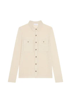 Montagut Chemises-Chemise en lin flammé - Randy 12-Beige clair