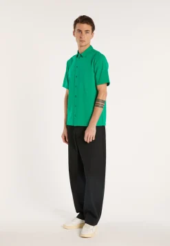 Montagut Chemises-Chemise manches courtes en coton - Laurier 22-Vert moyen
