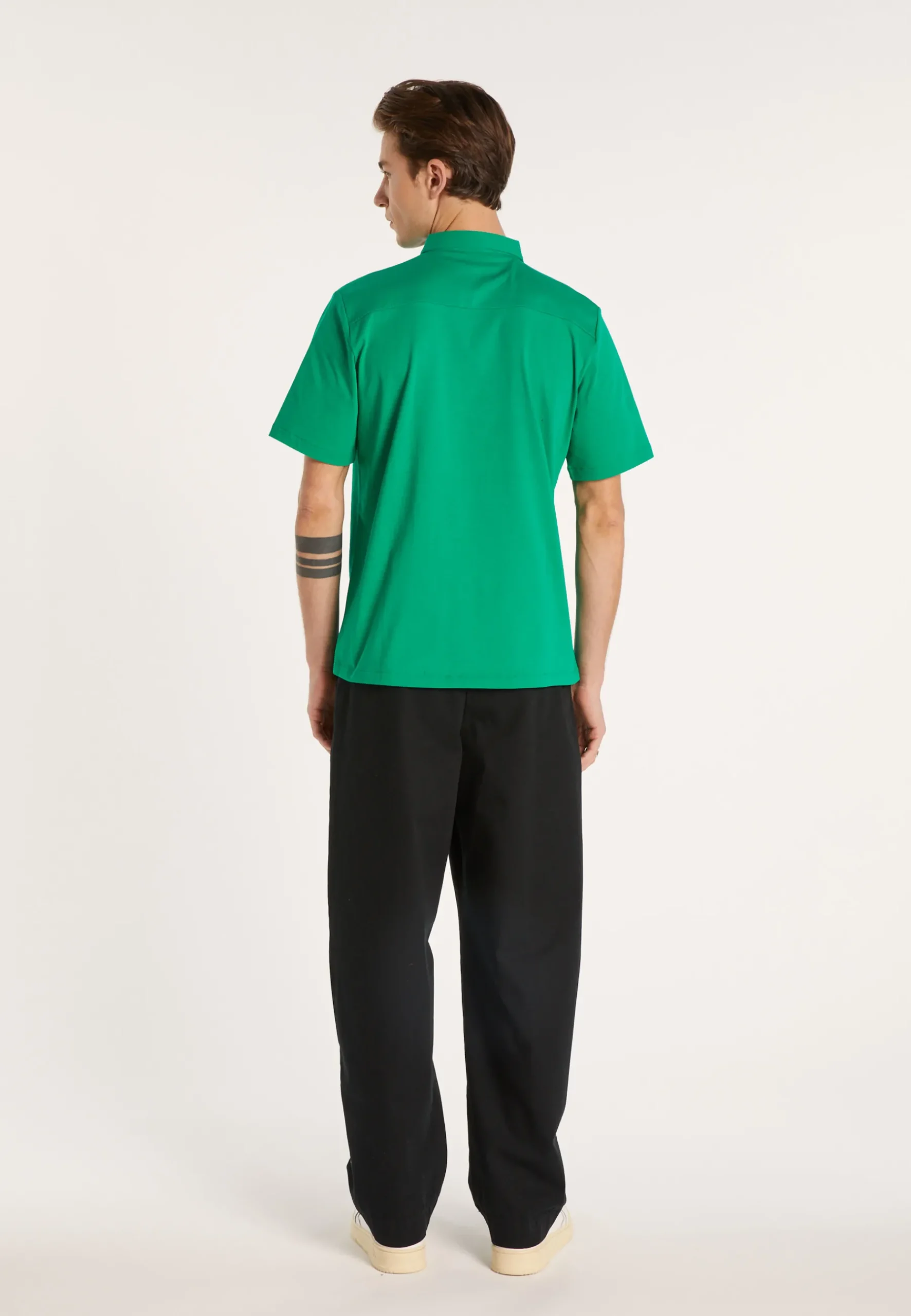Montagut Chemises-Chemise manches courtes en coton - Laurier 22-Vert moyen