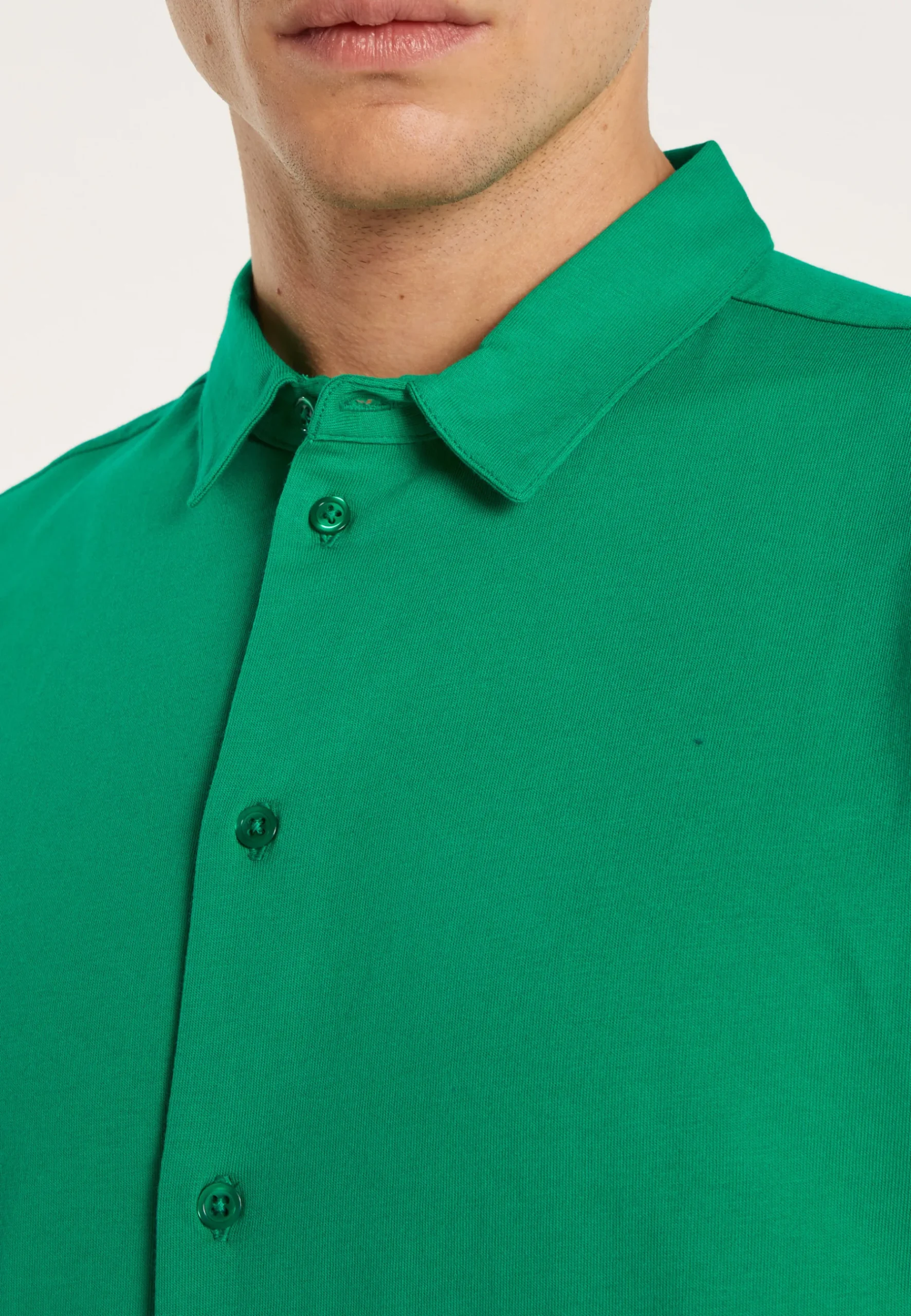 Montagut Chemises-Chemise manches courtes en coton - Laurier 22-Vert moyen
