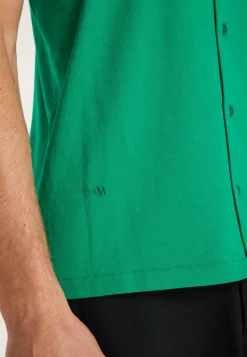 Montagut Chemises-Chemise manches courtes en coton - Laurier 22-Vert moyen