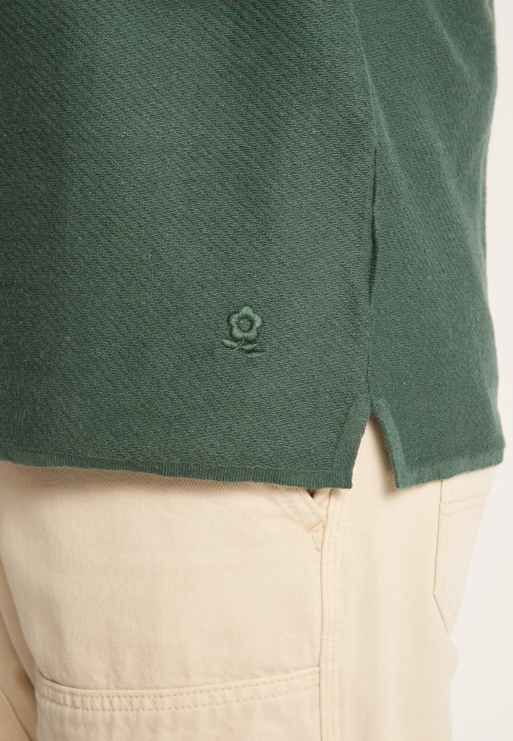 Montagut Chemises-Chemise manches courtes en coton et lin - Igino 21-Vert foncé