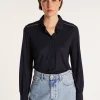 Montagut Chemisiers Et Polos-Chemise manches longues en Lyocell - Now 05-Bleu marine