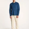 Montagut Chemises-Chemise manches longues en lin cachemire - Bazar 06-Bleu moyen
