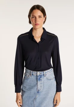 Montagut Chemisiers Et Polos-Chemise manches longues en Lyocell - Now 05-Bleu marine