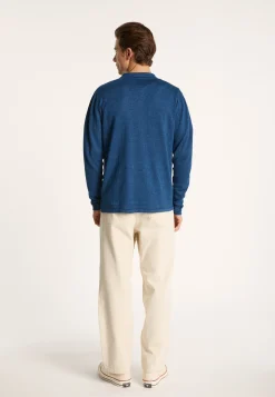 Montagut Chemises-Chemise manches longues en lin cachemire - Bazar 06-Bleu moyen