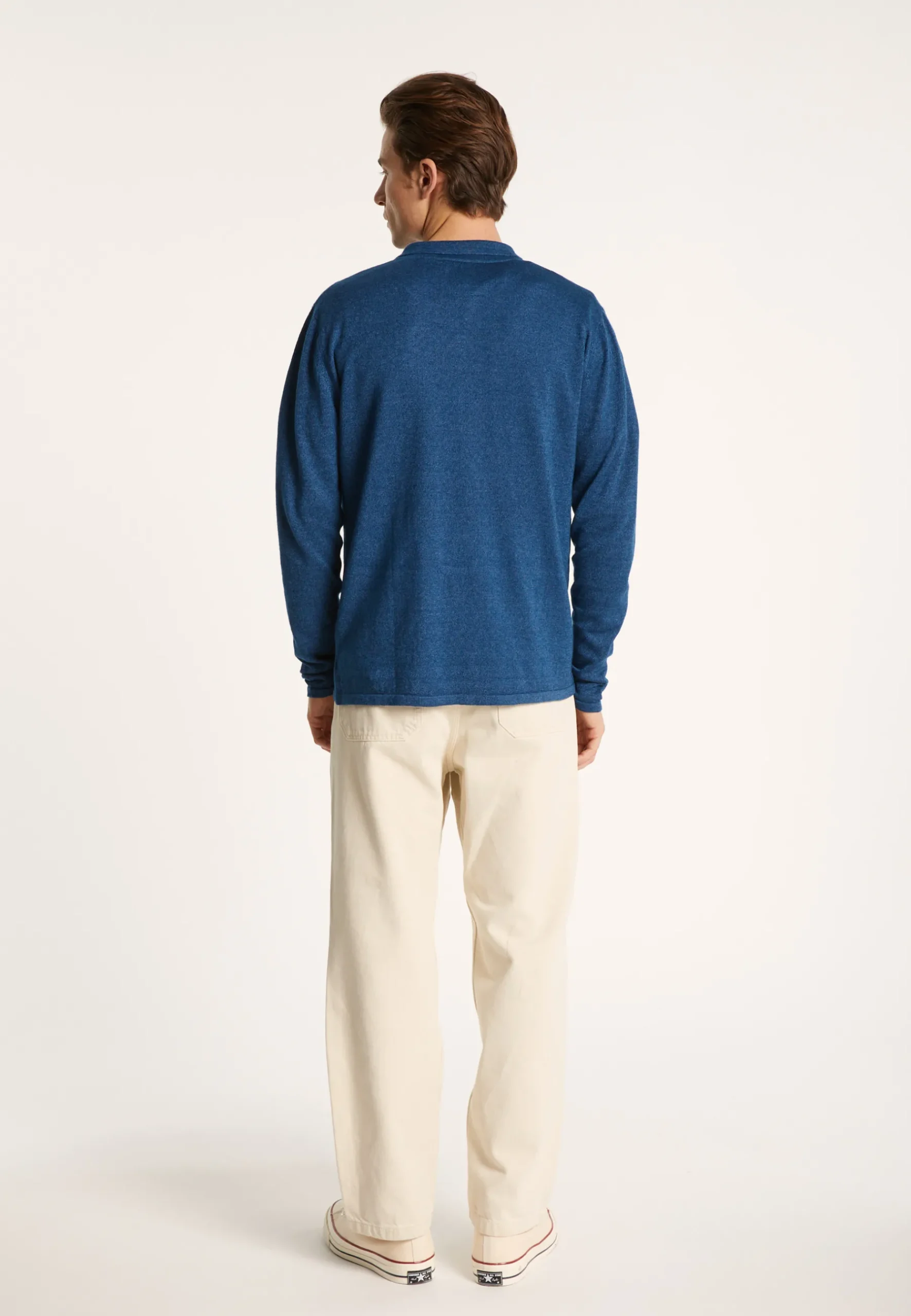 Montagut Chemises-Chemise manches longues en lin cachemire - Bazar 06-Bleu moyen