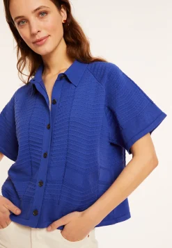 Montagut T-Shirts Et Débardeurs-Chemisier en coton - Medina 03-Bleu foncé