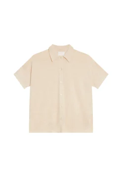 Montagut T-Shirts Et Débardeurs-Chemisier en lin flammé - Pablito 12-Beige clair