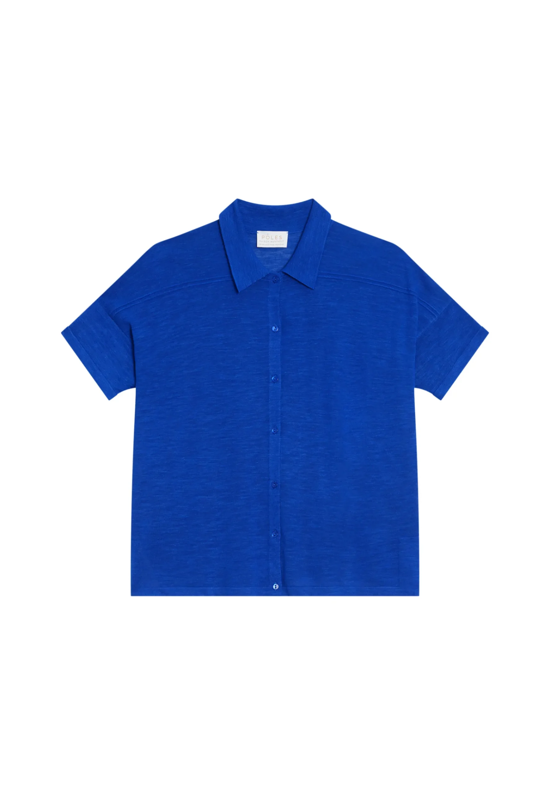 Montagut T-Shirts Et Débardeurs-Chemisier en lin flammé - Pablito 48-Bleu roi
