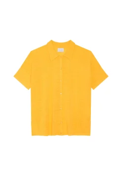 Montagut T-Shirts Et Débardeurs-Chemisier en lin flammé - Pablito 08-Jaune