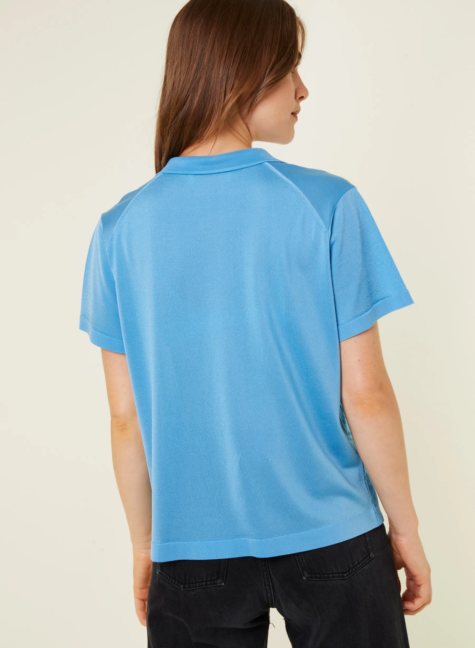 Montagut Chemisiers Et Polos-Chemisier manches courtes à motifs - Eloise 04-Bleu clair