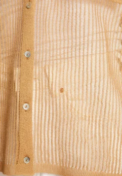 Montagut T-Shirts Et Débardeurs-Chemisier manches courtes effet irrisé - Stacy 14-Beige foncé