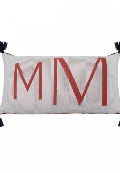 Montagut Coussins Et Plaids-Coussin avec logo en coton - Klara 46-Marron clair