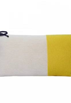 Montagut Coussins Et Plaids-Coussin avec noeud en coton bio - Kansas 02-Blanc