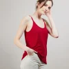 Montagut T-Shirts Et Débardeurs-Débardeur à fines bretelles en lin flammé - Bajah 51-Bordeaux