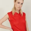 Montagut T-Shirts Et Débardeurs-Débardeur ajouré en Fil Lumière - Nancy 52-Rouge