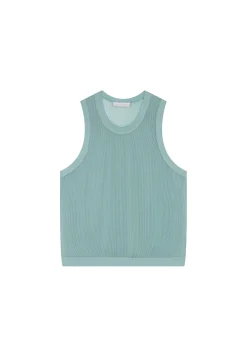 Montagut T-Shirts Et Débardeurs-Débardeur ajouré en Fil Lumière - Linda 94-Vert amande