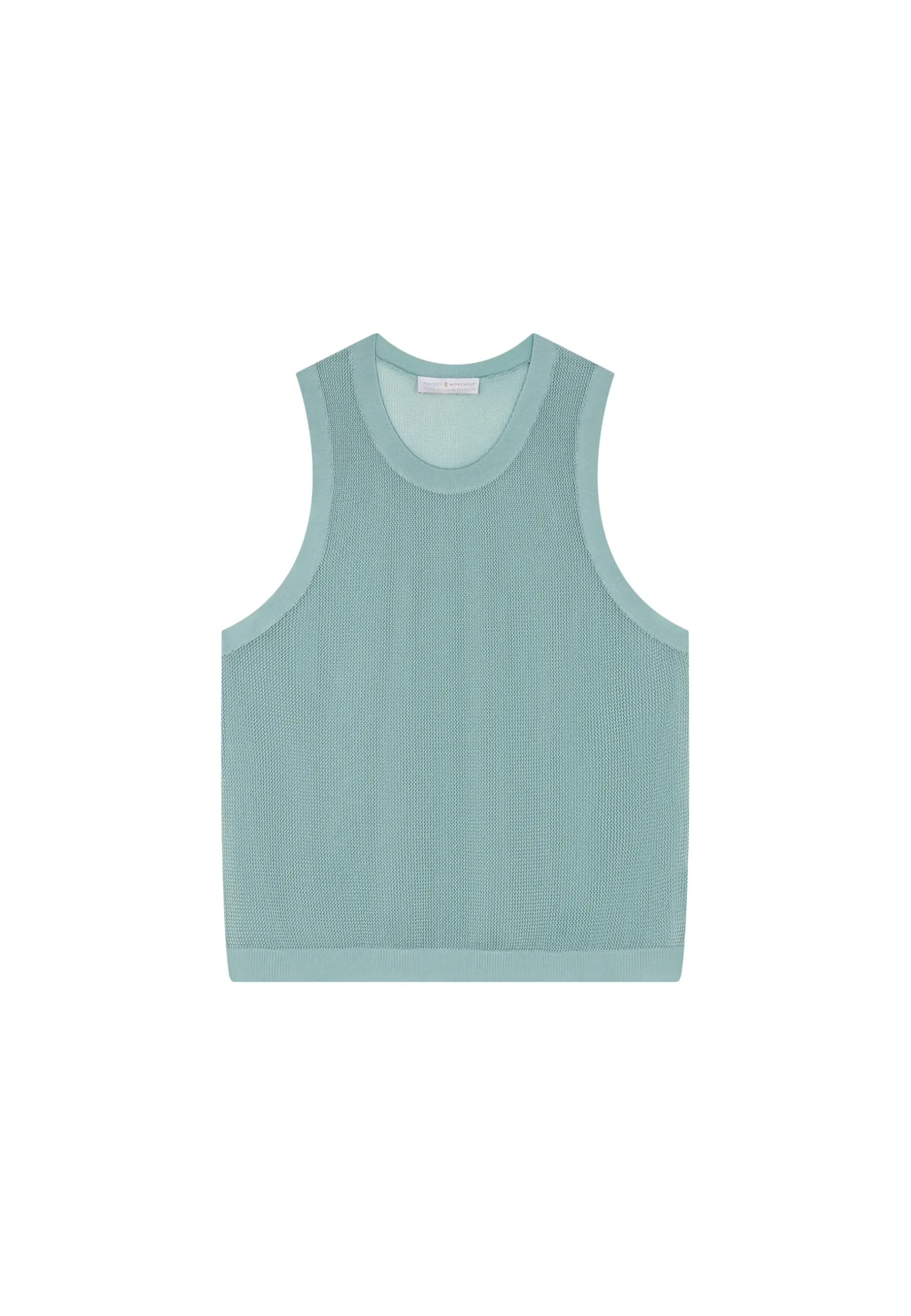 Montagut T-Shirts Et Débardeurs-Débardeur ajouré en Fil Lumière - Linda 94-Vert amande