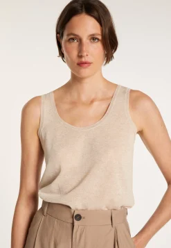 Montagut T-Shirts Et Débardeurs-Débardeur col rond effet irrisé - Ness 12-Beige clair