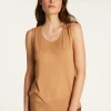 Montagut T-Shirts Et Débardeurs-Débardeur en cachemire et soie - Daisy 88-Camel