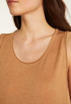 Montagut T-Shirts Et Débardeurs-Débardeur en cachemire et soie - Daisy 88-Camel