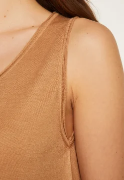 Montagut T-Shirts Et Débardeurs-Débardeur en cachemire et soie - Daisy 88-Camel