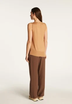 Montagut T-Shirts Et Débardeurs-Débardeur en cachemire et soie - Daisy 88-Camel