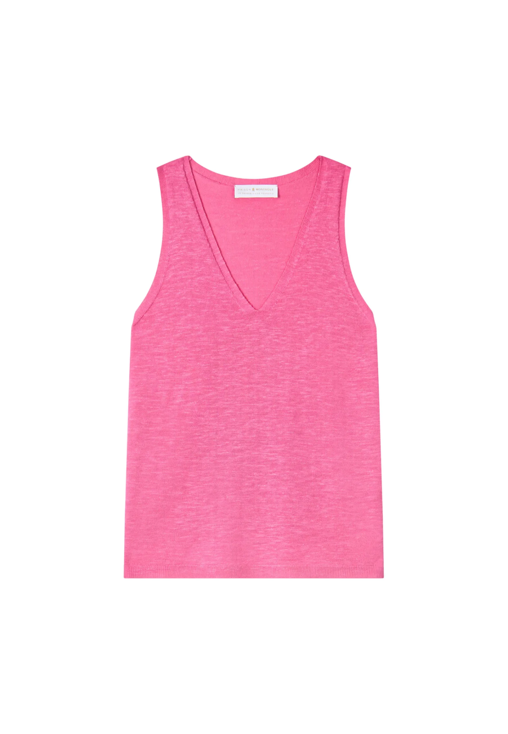 Montagut T-Shirts Et Débardeurs-Débardeur en lin flammé - Lalita 26-Rose foncé
