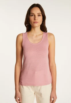 Montagut T-Shirts Et Débardeurs-Débardeur en lin flammé - Maitena 24-Rose clair