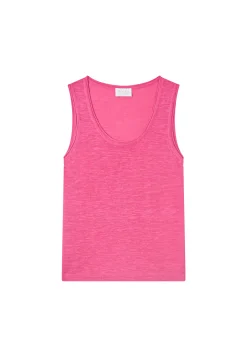 Montagut T-Shirts Et Débardeurs-Débardeur en lin flammé - Maitena 26-Rose foncé