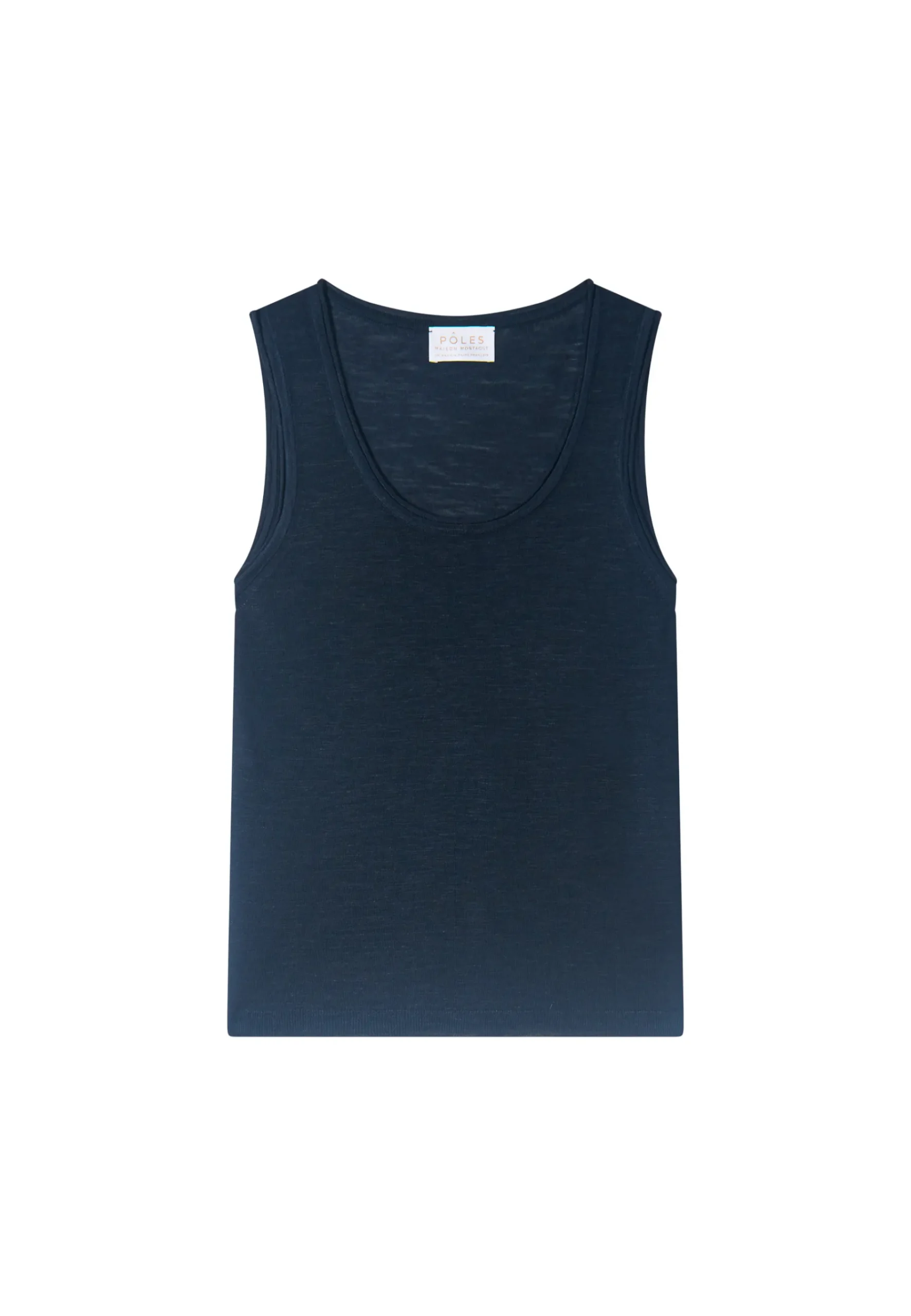 Montagut T-Shirts Et Débardeurs-Débardeur en lin flammé - Maitena 05-Bleu marine