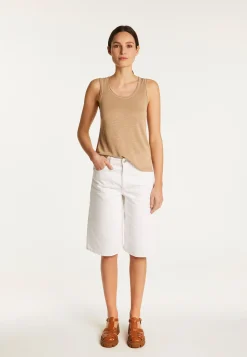Montagut T-Shirts Et Débardeurs-Débardeur en lin flammé - Maitena 13-Beige moyen