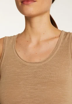 Montagut T-Shirts Et Débardeurs-Débardeur en lin flammé - Maitena 13-Beige moyen